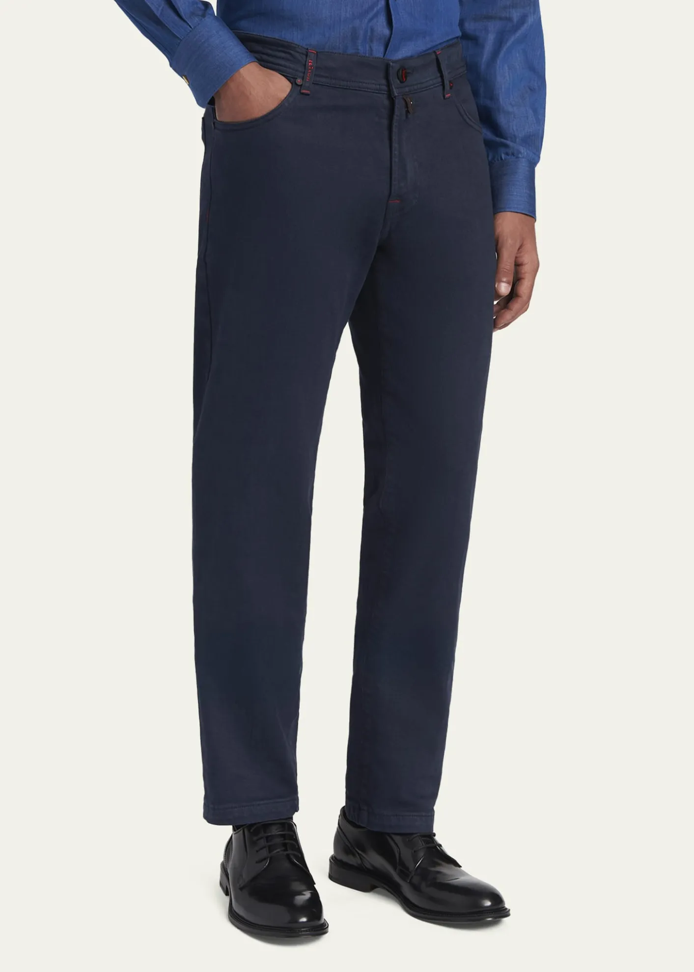 KitonMen's Straight Leg Cotton-Stretch Five-Pocket Pants
