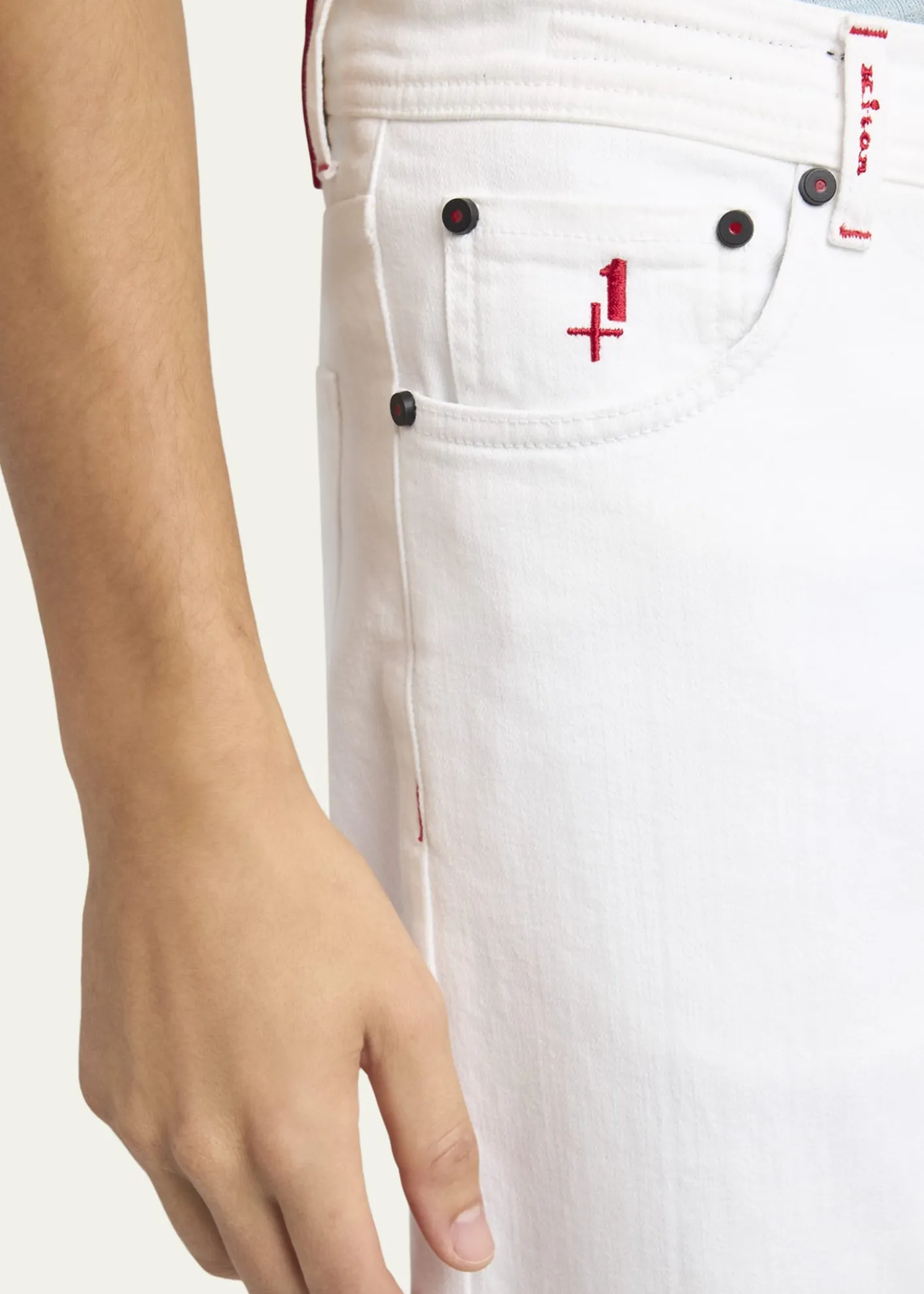 KitonMen's Straight Leg Cotton-Stretch Five-Pocket Pants