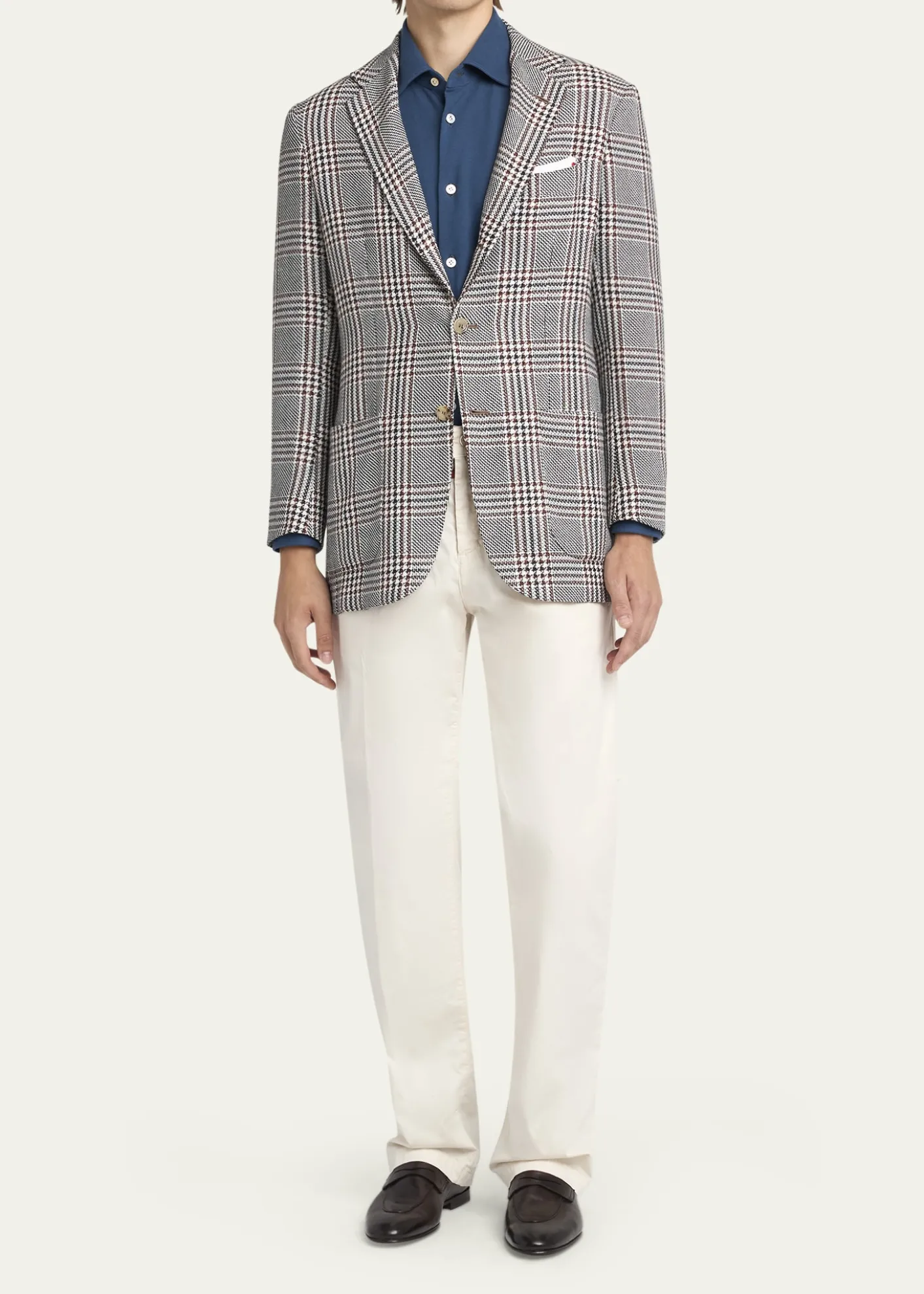 KitonMen's Straight Leg Cotton-Stretch Pants
