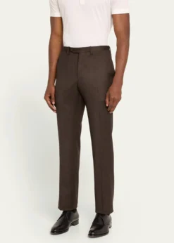 KitonMen's Textured Brown Suit Trousers