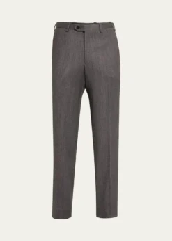 KitonMen's Textured Grey Suit Trousers