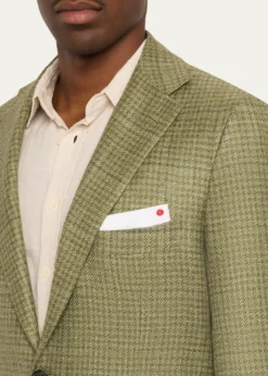 KitonMen's Tonal Plaid Wool-Blend Single-Breasted Sport Coat