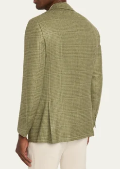 KitonMen's Tonal Plaid Wool-Blend Single-Breasted Sport Coat