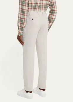 KitonMen's Twill Flat-Front Pants