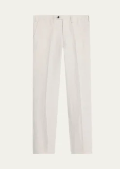 KitonMen's Twill Flat-Front Pants