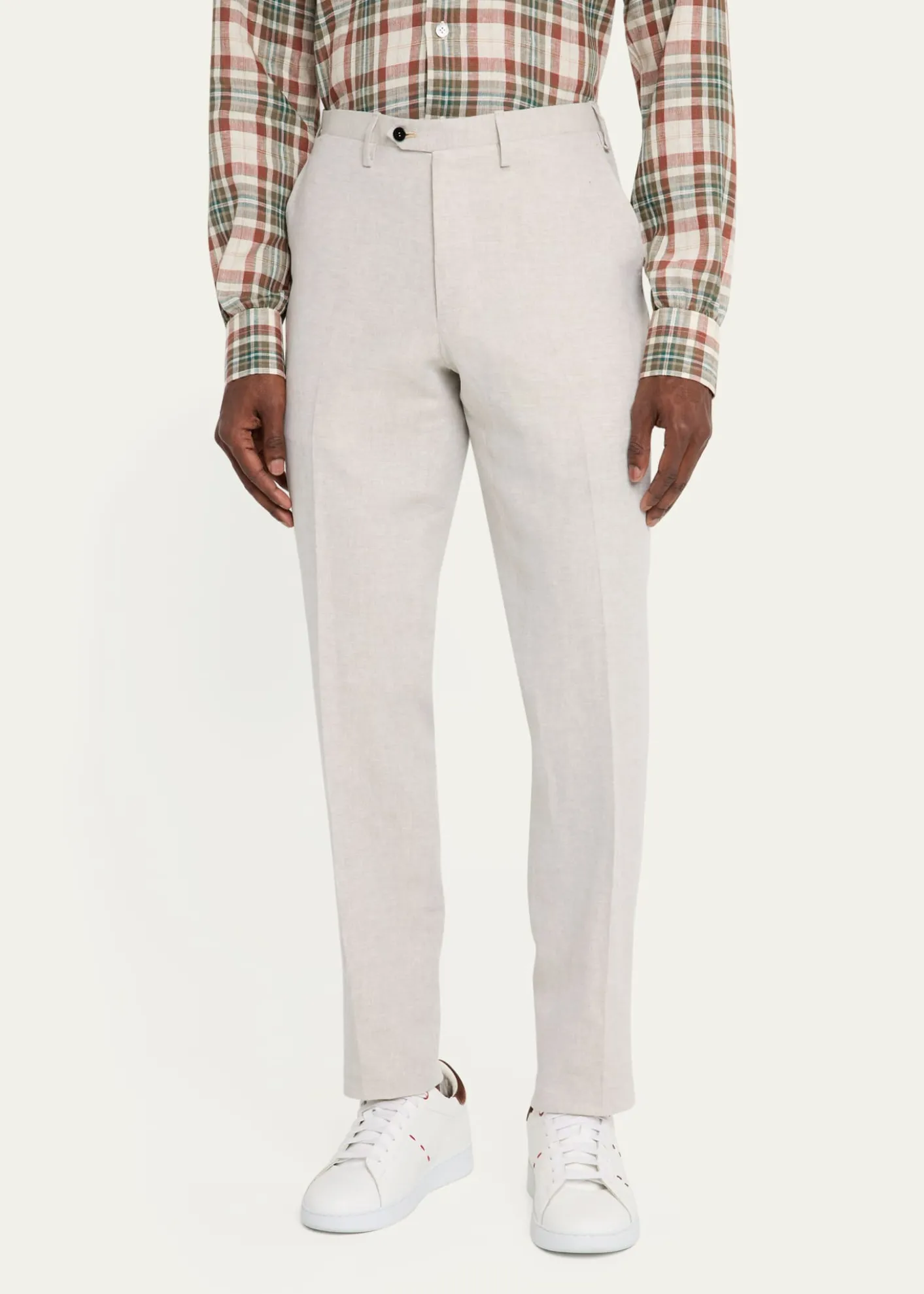 KitonMen's Twill Flat-Front Pants