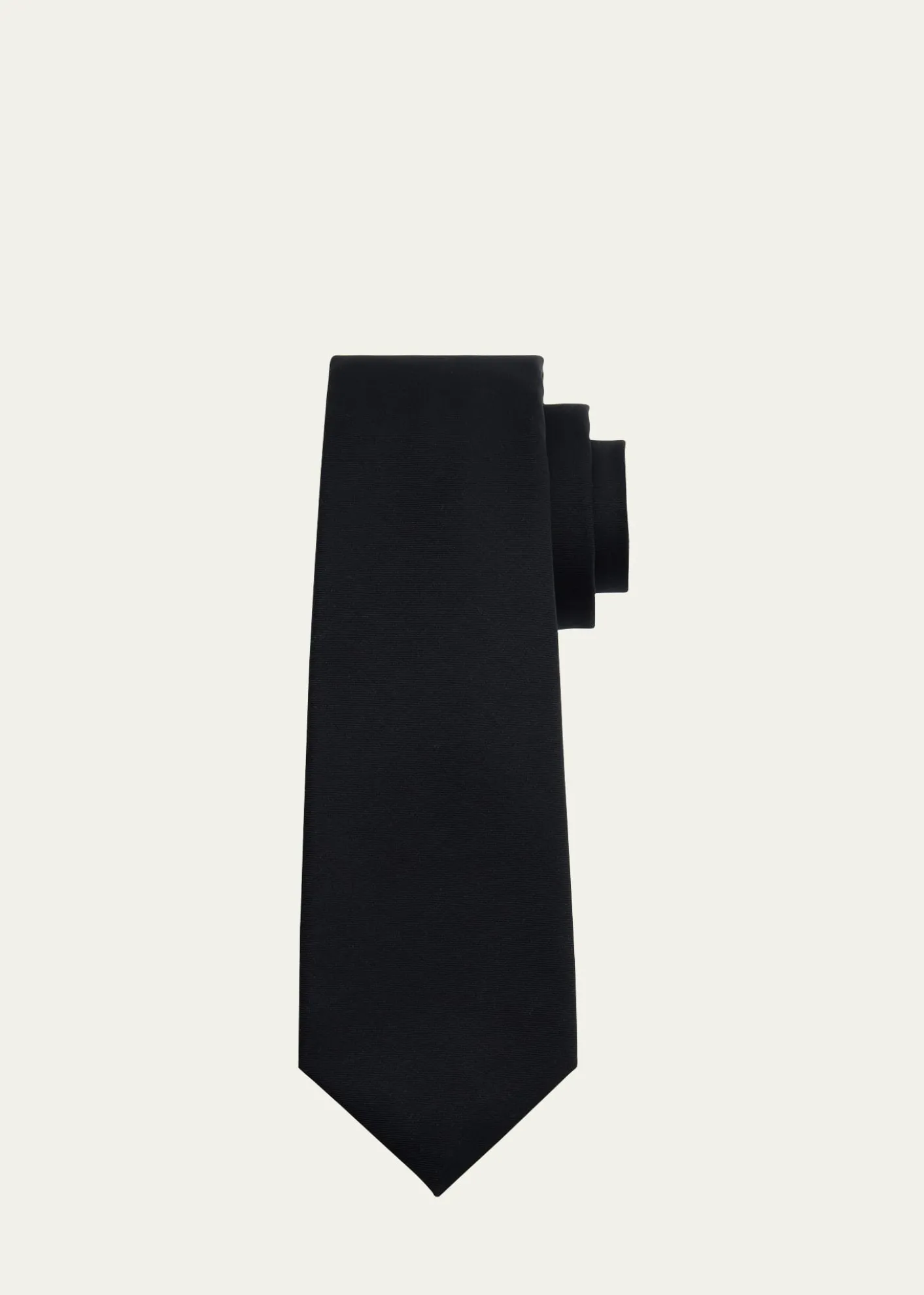KitonMen's Virgin Wool 7-Fold Tie, Navy