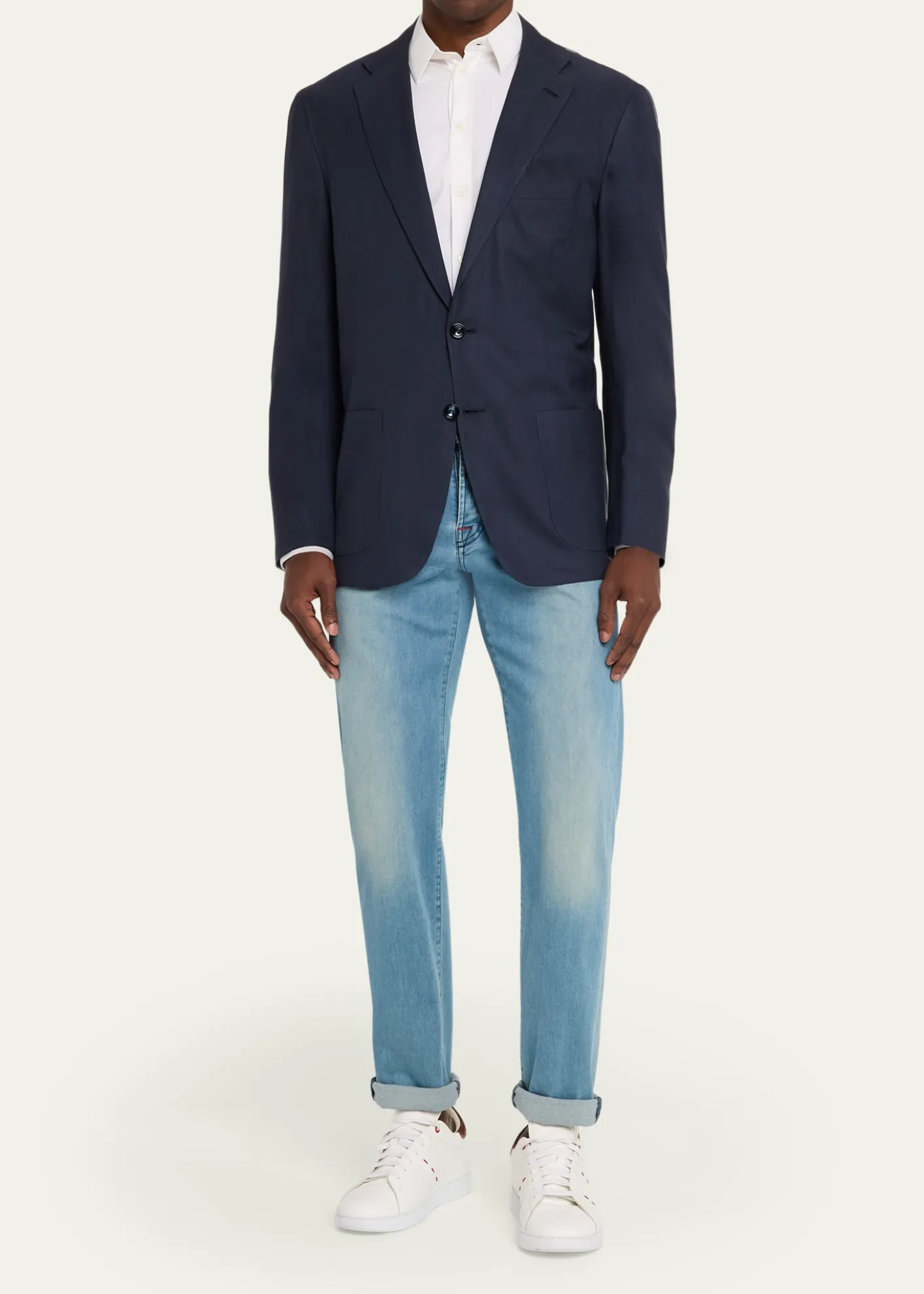 KitonMen's Washed Cashmere Single-Breasted Jacket