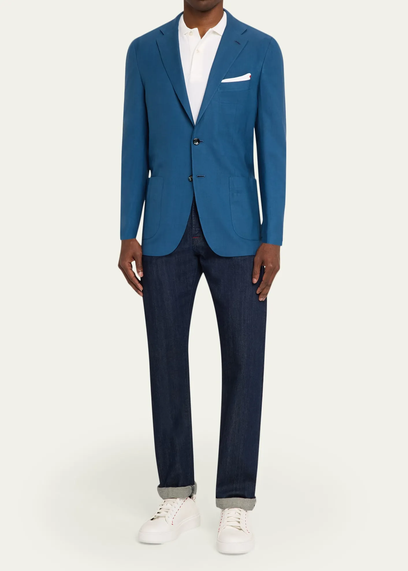 KitonMen's Washed Cashmere Single-Breasted Sport Coat
