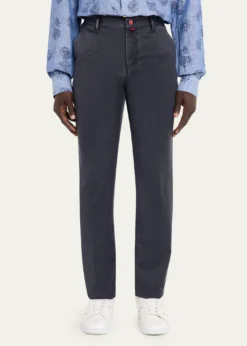 KitonMen's Washed-Effect Wool Four-Pocket Pants