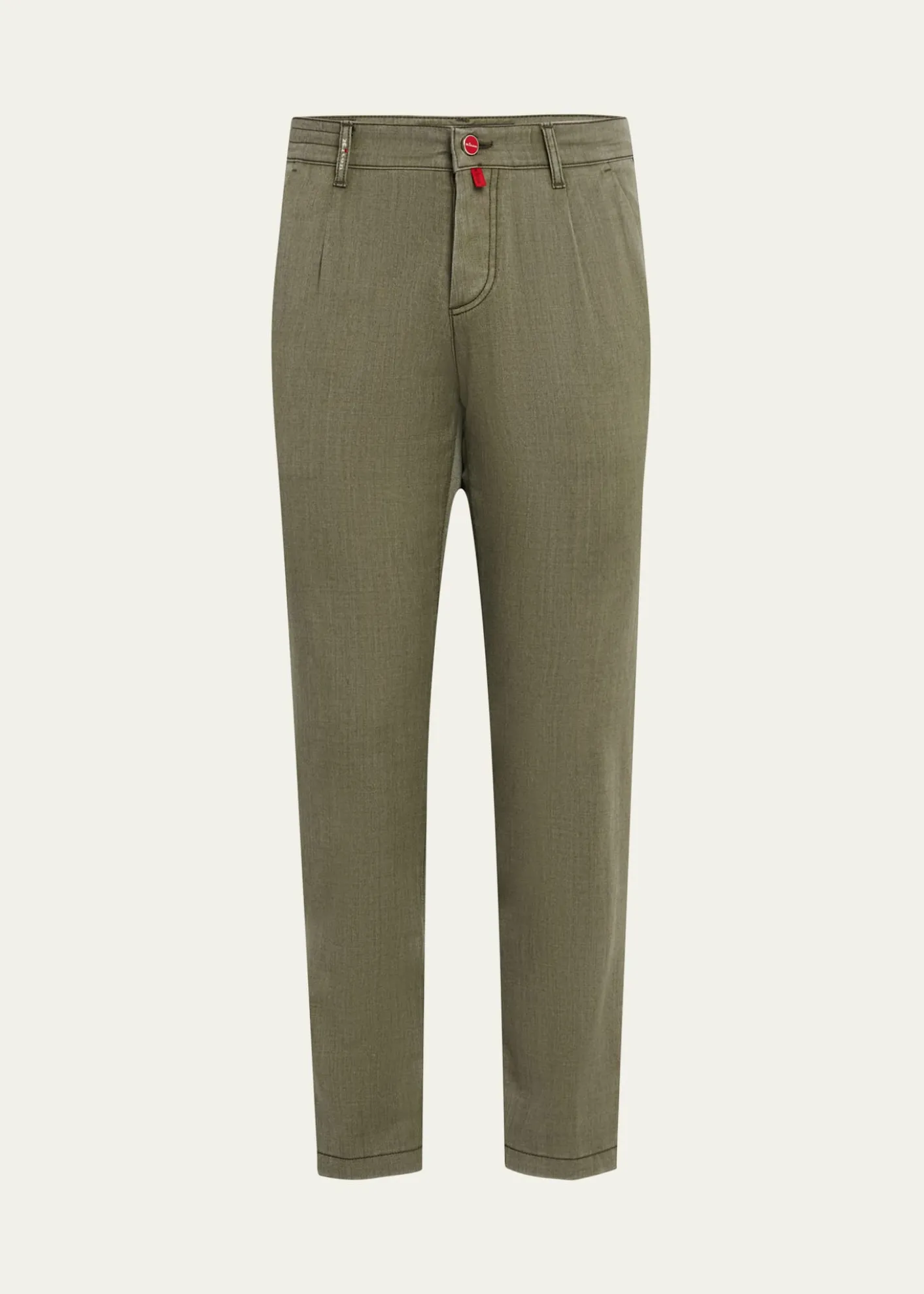 KitonMen's Washed Wool Slim Four-Pocket Pants