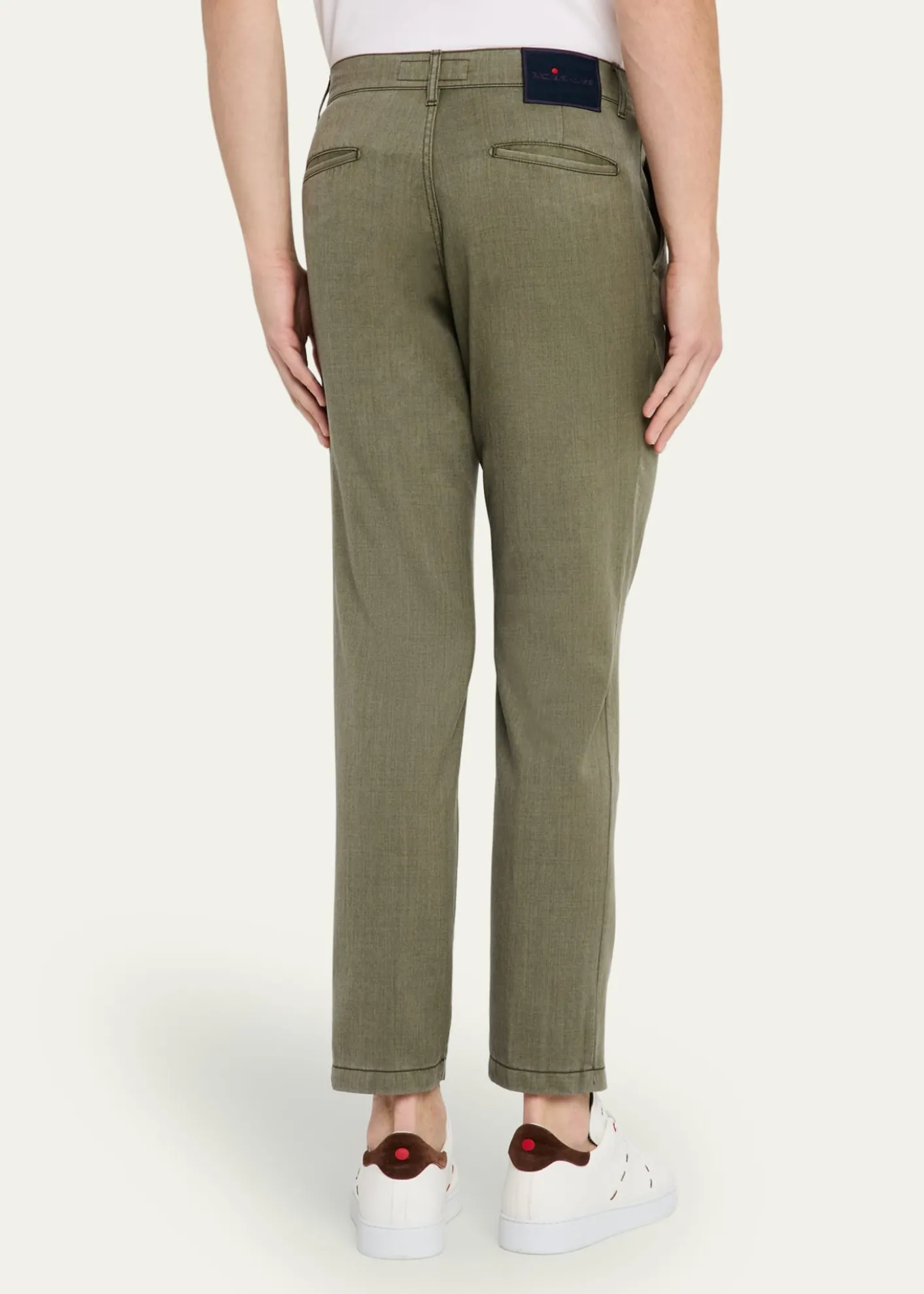 KitonMen's Washed Wool Slim Four-Pocket Pants