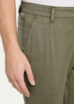 KitonMen's Washed Wool Slim Four-Pocket Pants