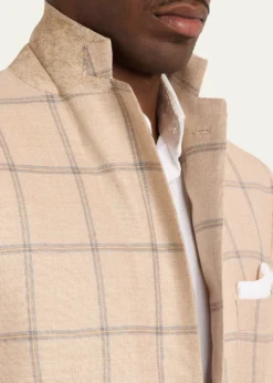 KitonMen's Windowpane Cashmere Single-Breasted Sport Coat