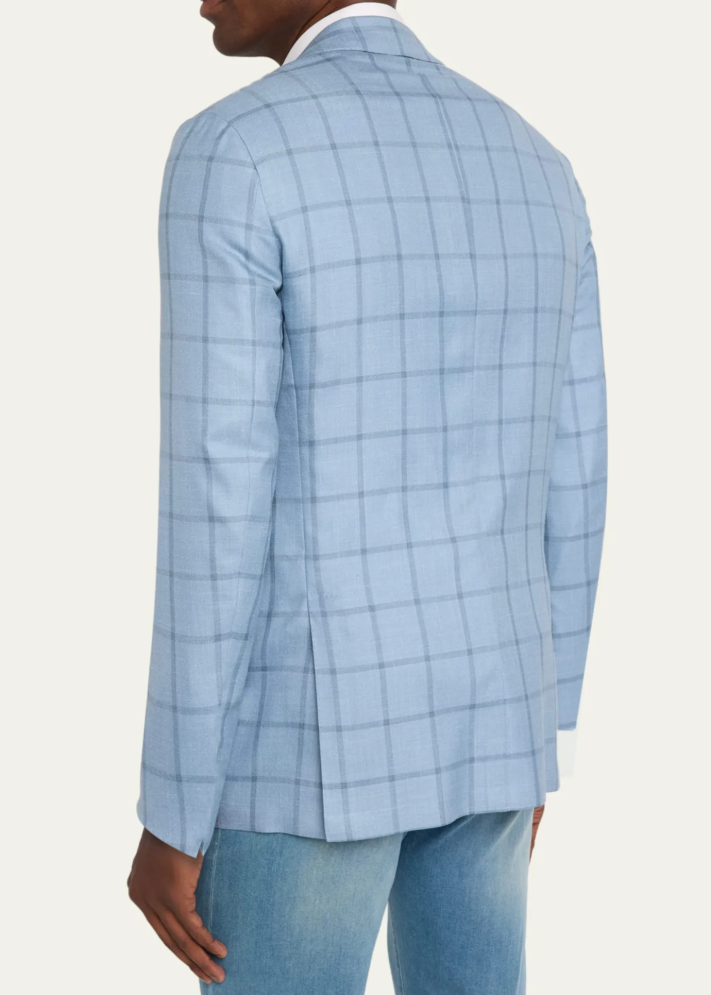 KitonMen's Windowpane Check Cashmere Sport Coat