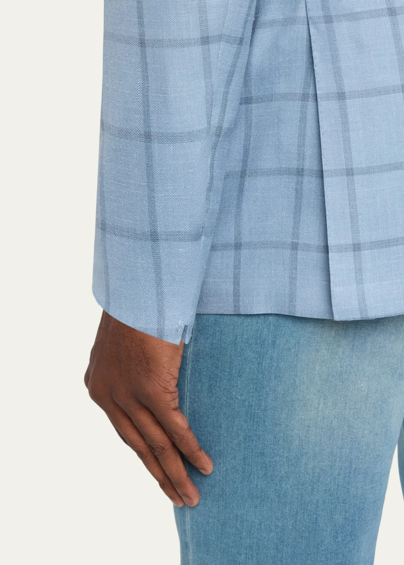 KitonMen's Windowpane Check Cashmere Sport Coat
