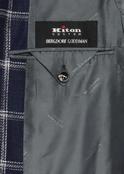 KitonMen's Windowpane Silk, Cotton and Cashmere Sport Coat
