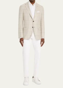 KitonMen's Windowpane Sport Jacket
