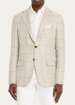 KitonMen's Windowpane Sport Jacket