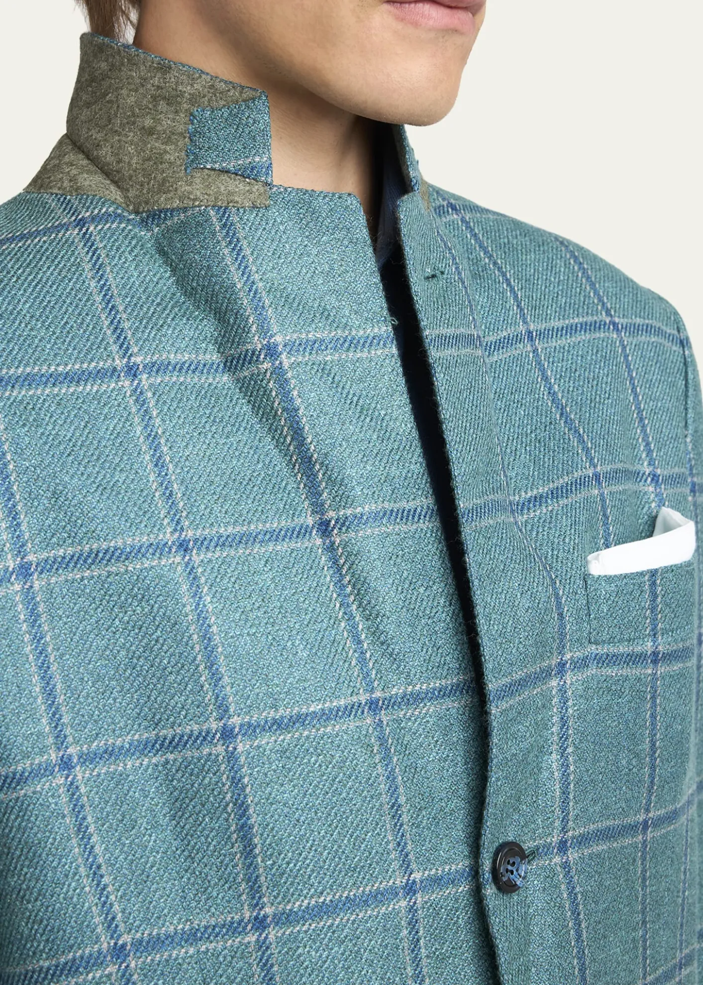 KitonMen's Windowpane Wool and Cashmere Contemporary-Fit Sport Coat