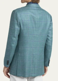 KitonMen's Windowpane Wool and Cashmere Contemporary-Fit Sport Coat