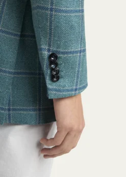 KitonMen's Windowpane Wool and Cashmere Contemporary-Fit Sport Coat