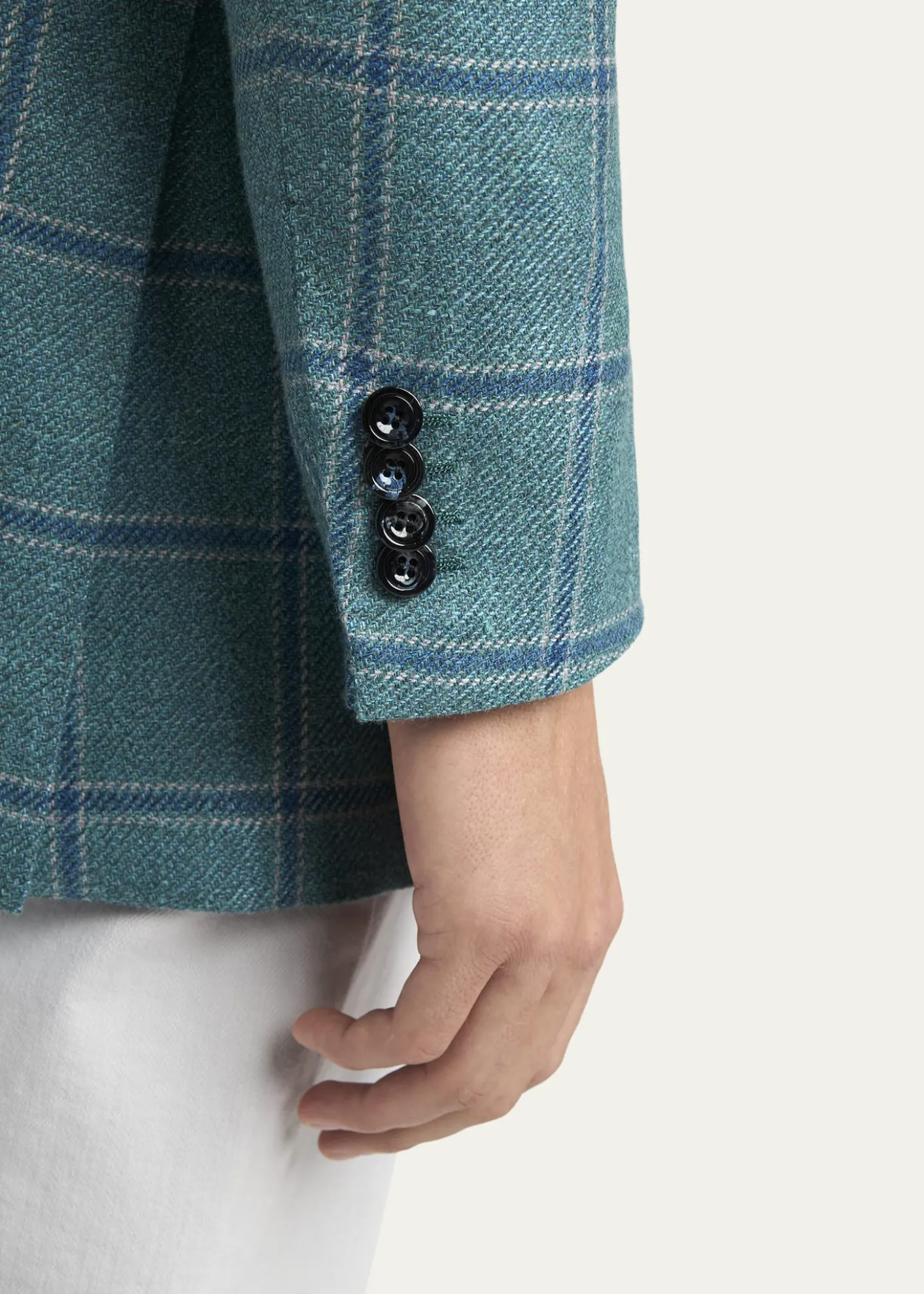 KitonMen's Windowpane Wool and Cashmere Contemporary-Fit Sport Coat