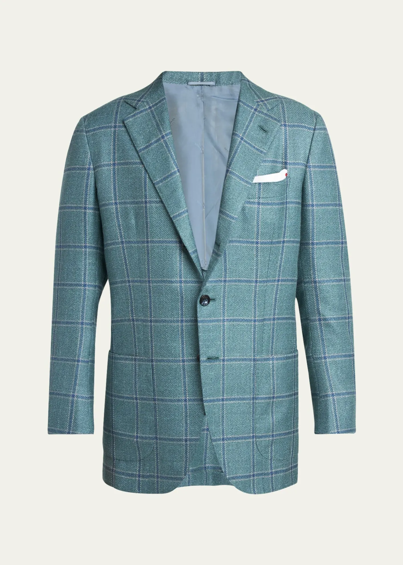 KitonMen's Windowpane Wool and Cashmere Contemporary-Fit Sport Coat