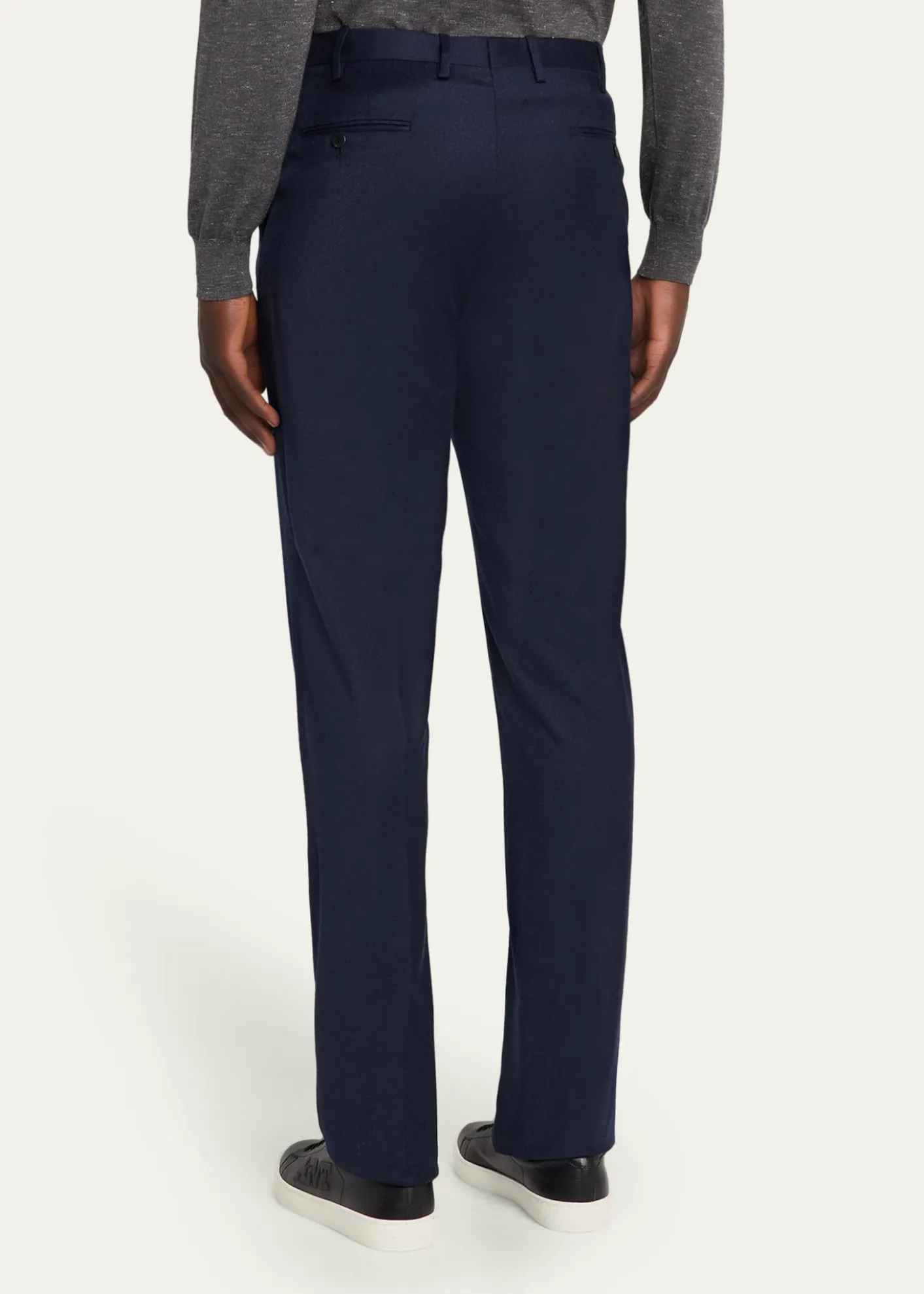 KitonMen's Wool and Cashmere Flat-Front Pants