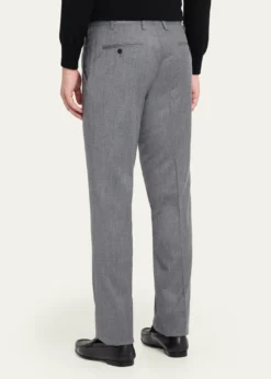 KitonMen's Wool and Cashmere Flat-Front Pants