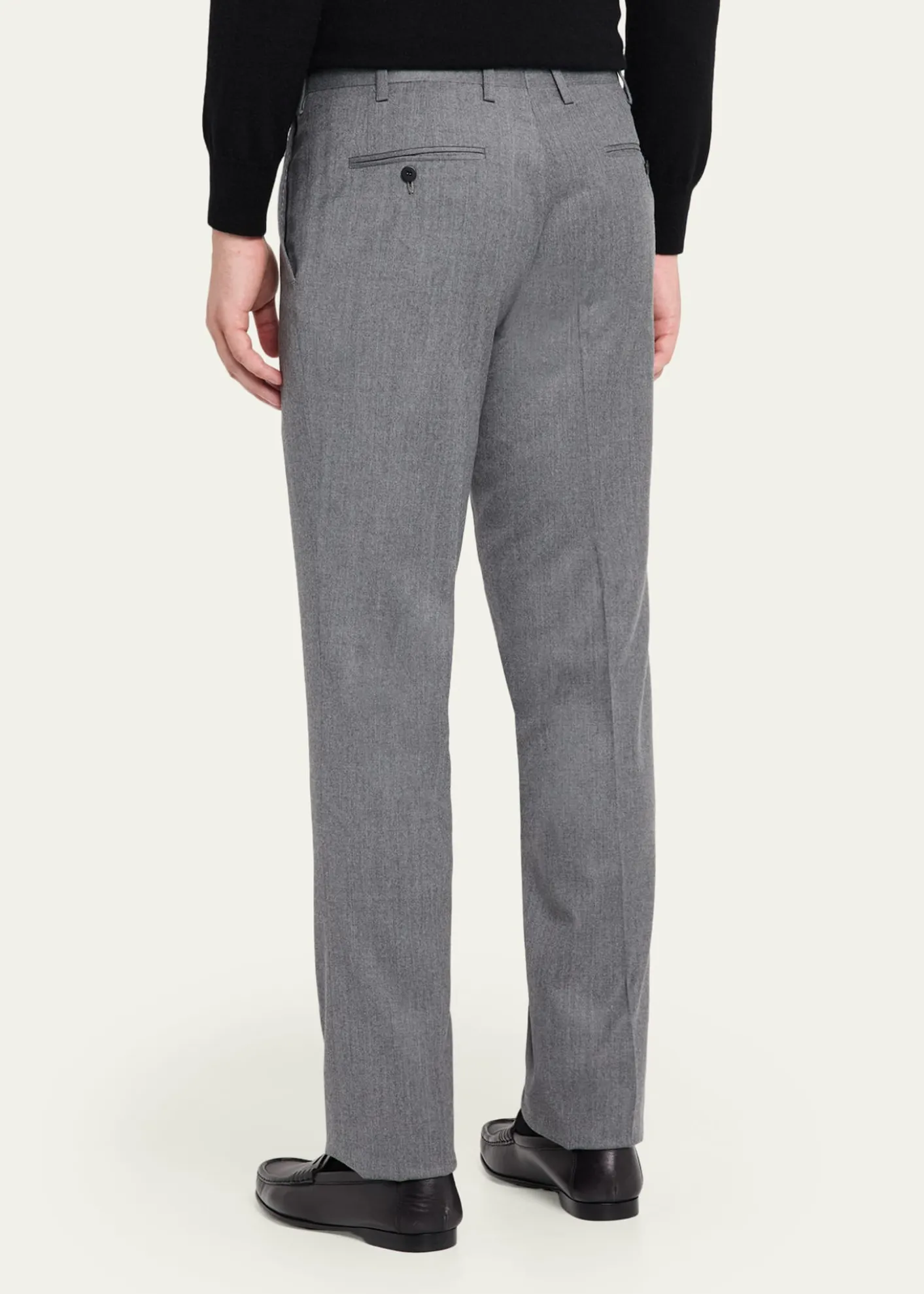 KitonMen's Wool and Cashmere Flat-Front Pants