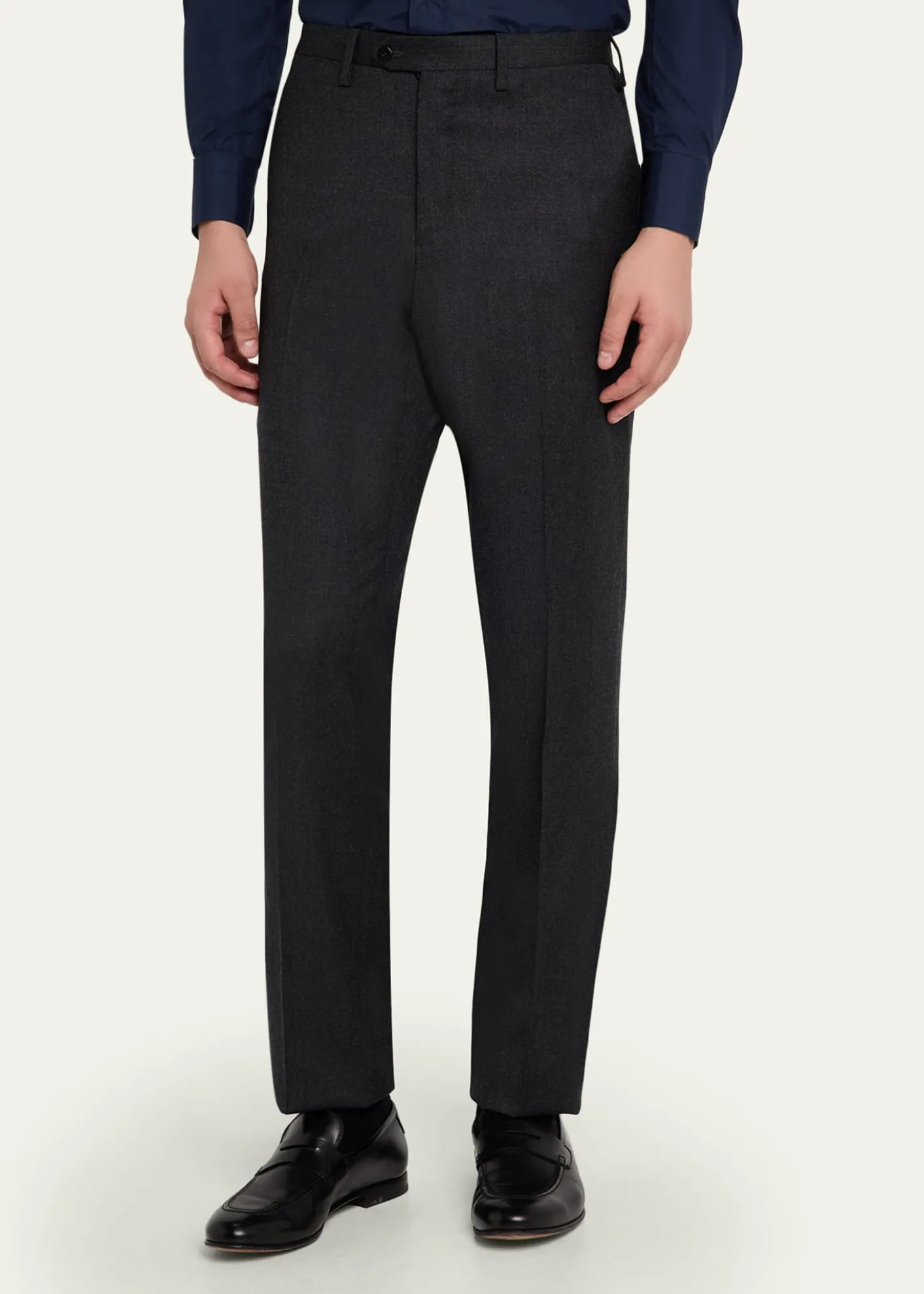 KitonMen's Wool and Cashmere Flat-Front Pants