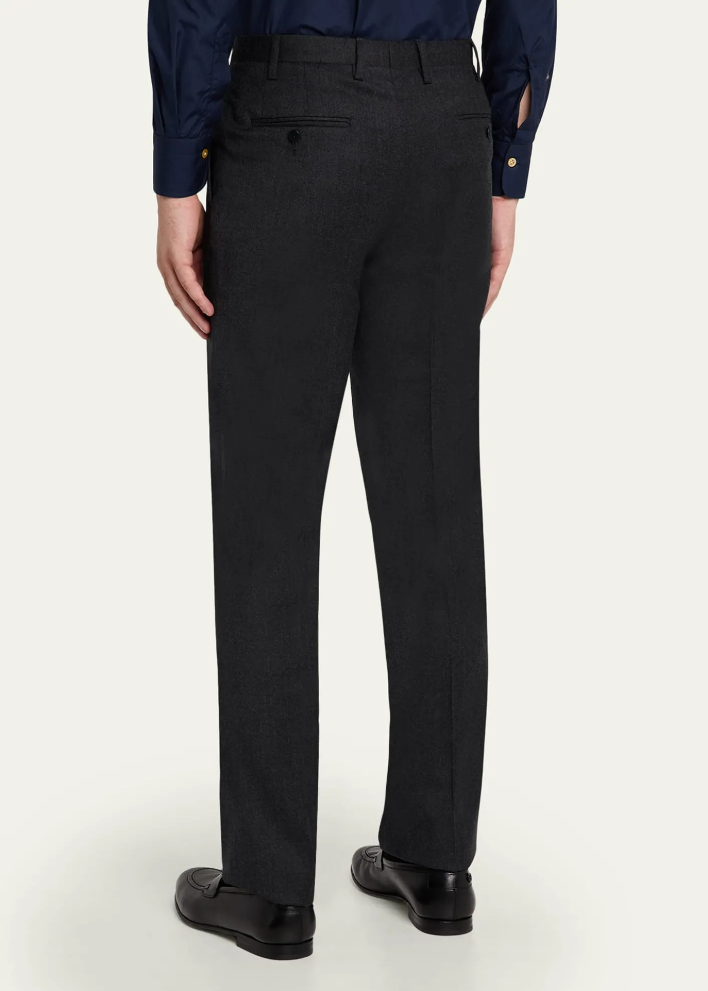 KitonMen's Wool and Cashmere Flat-Front Pants