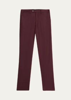 KitonMen's Wool and Cashmere Flat-Front Pants