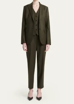KitonMetallic Wool Single-Breasted Jacket