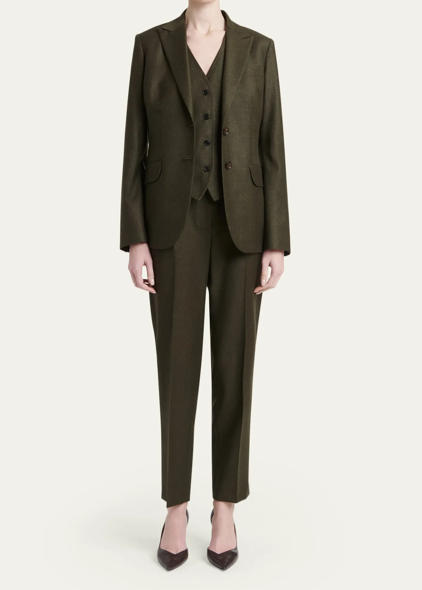 KitonMetallic Wool Single-Breasted Jacket