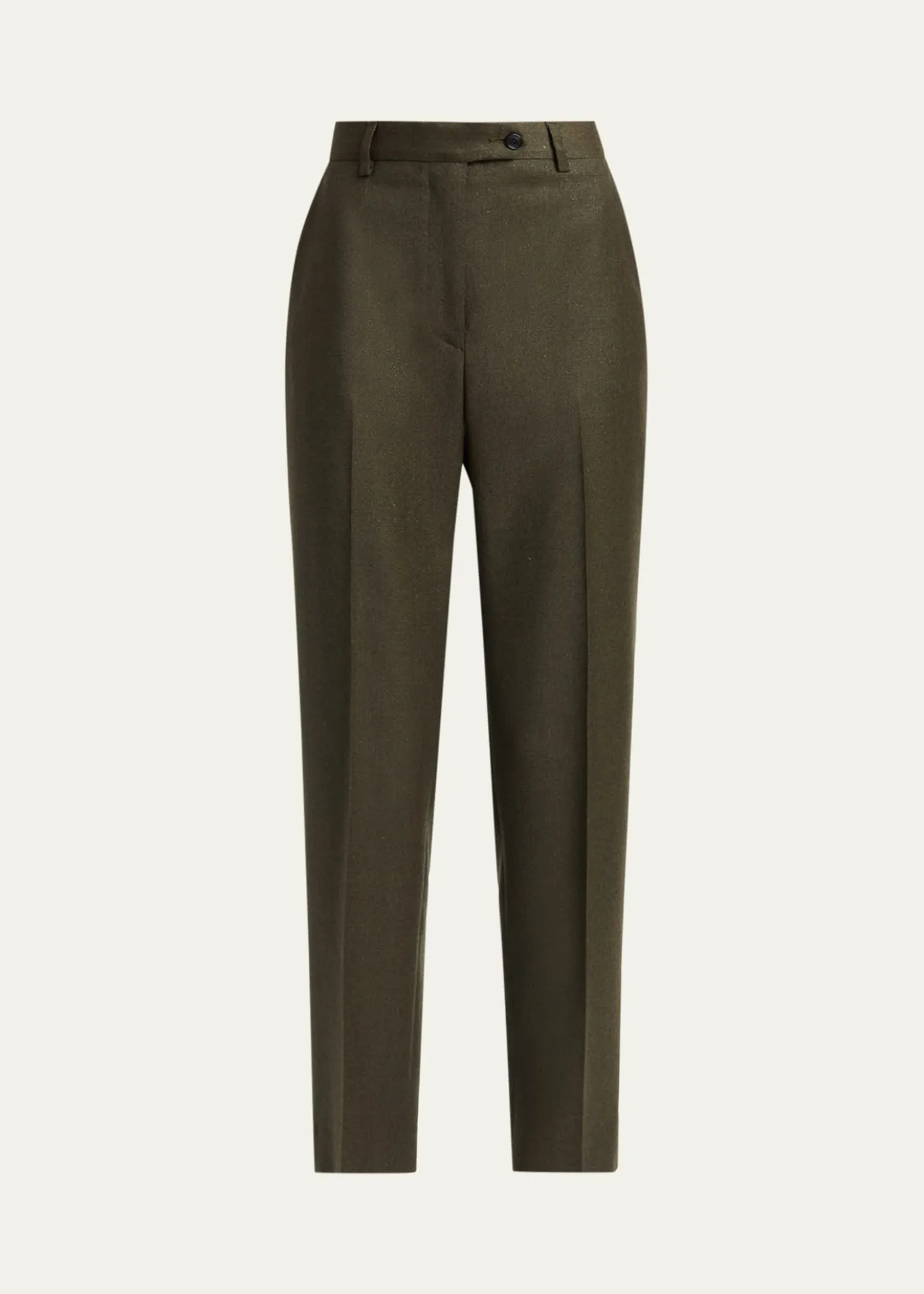 KitonShimmer Wool-Blend Straight Trousers