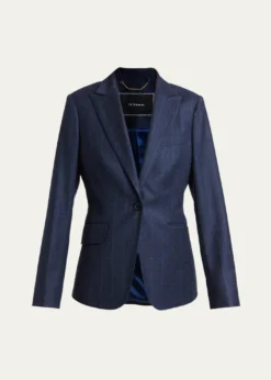 KitonWool-Cashmere Pinstripe Single-Breasted Jacket