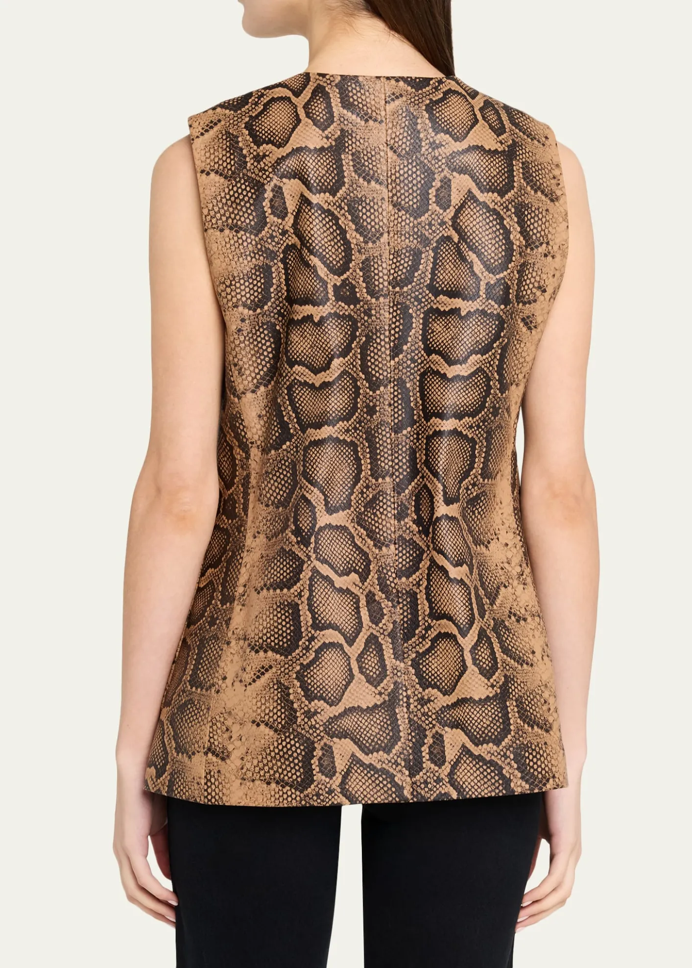 Kobi HalperinAbi Crewneck Python-Print Vest