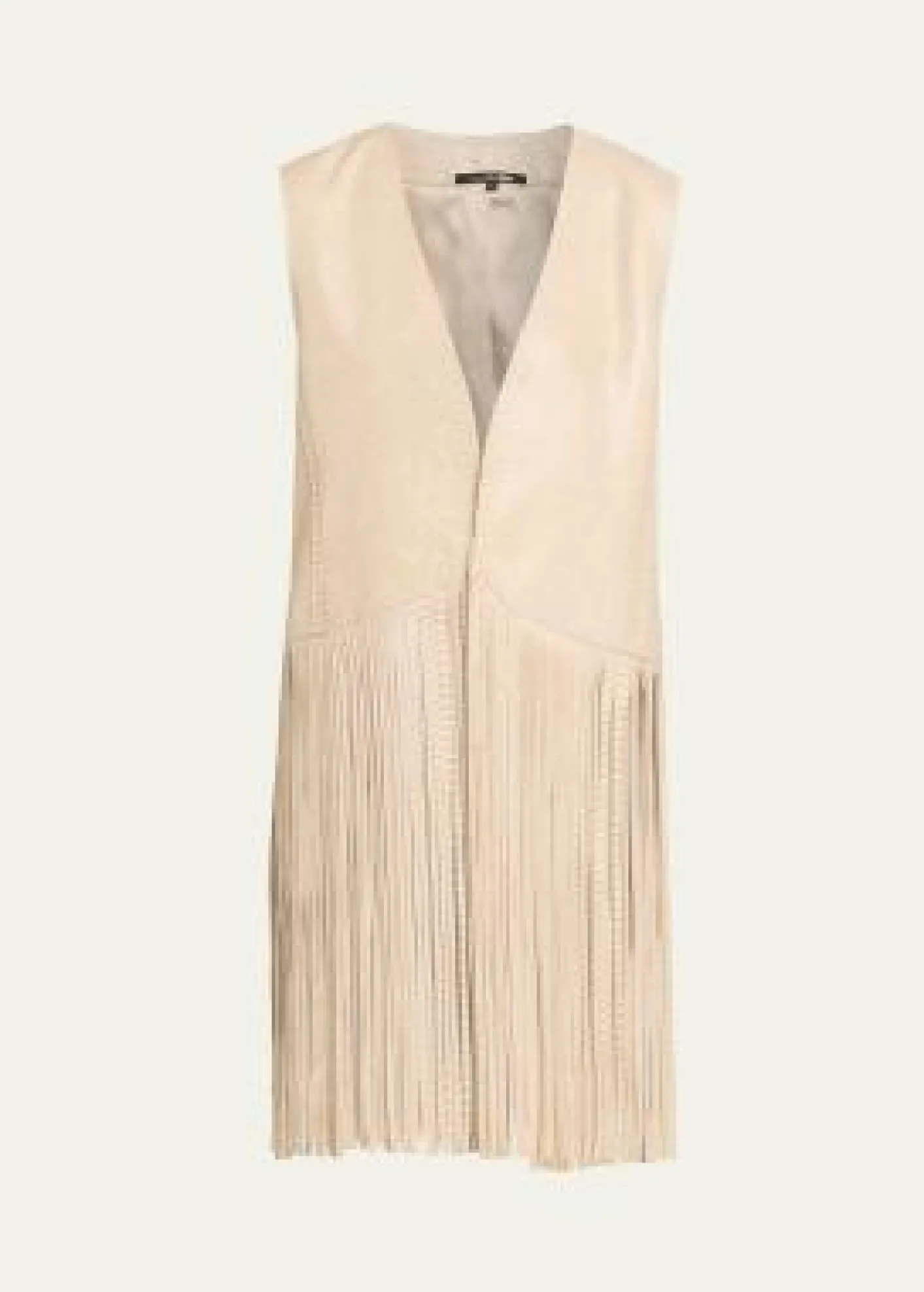 Kobi HalperinAngela Snakeskin Fringe Leather Vest
