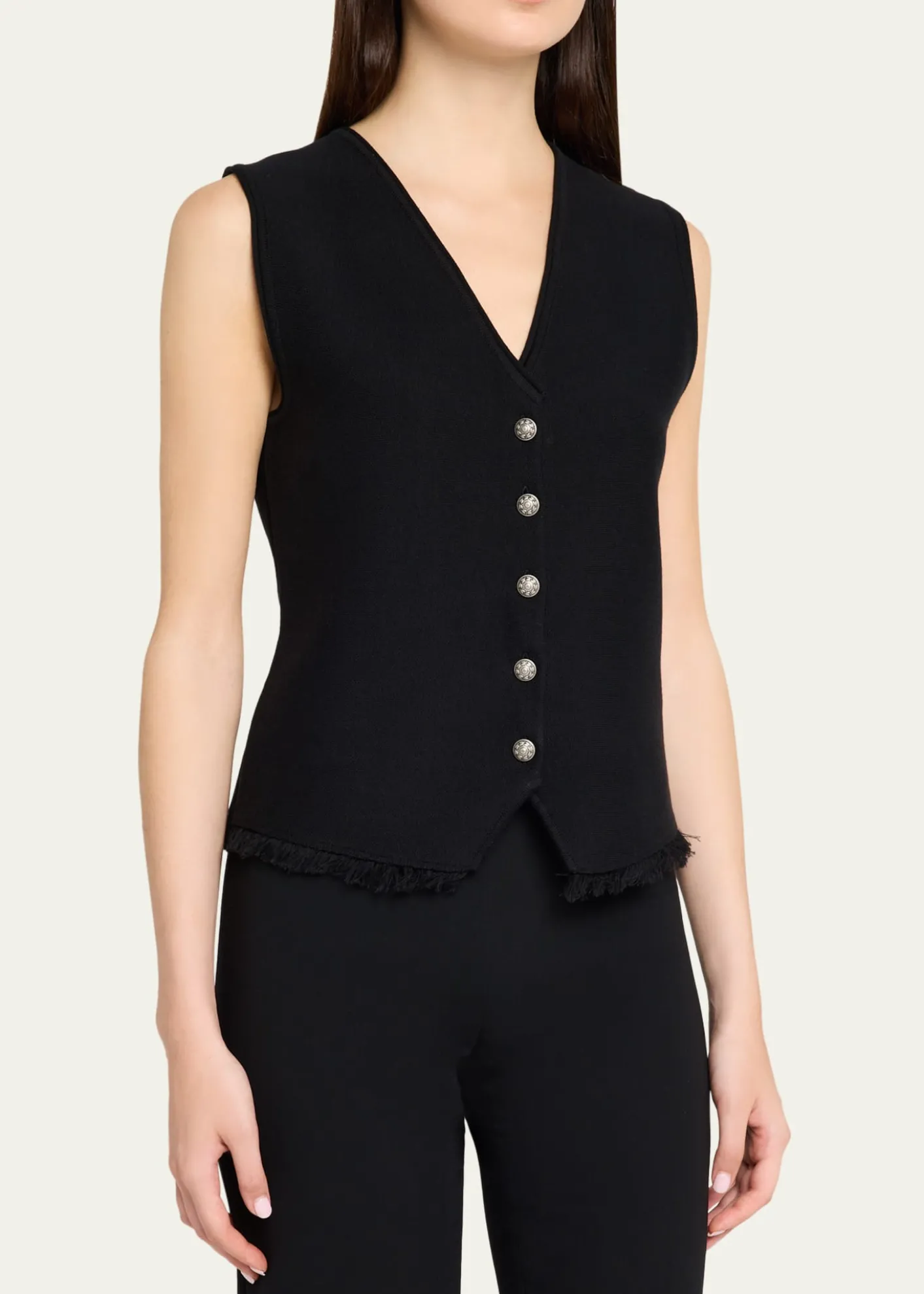 Kobi HalperinAnya Fringe-Hem Knit Vest