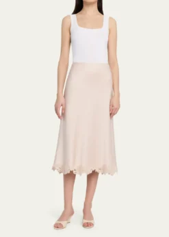 Kobi HalperinBrooks Lace-Trim Midi Skirt