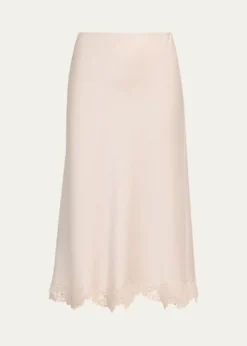 Kobi HalperinBrooks Lace-Trim Midi Skirt