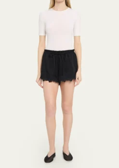 Kobi HalperinCristal Lace-Trim Relaxed Shorts