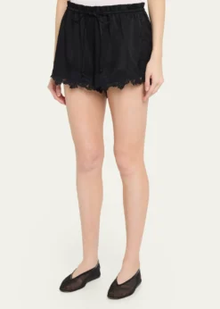 Kobi HalperinCristal Lace-Trim Relaxed Shorts