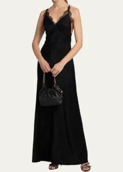 Kobi HalperinEvin Lace-Trim Satin Maxi Dress