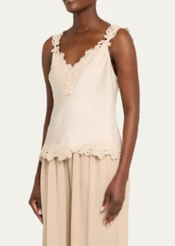 Kobi HalperinFaye Sleeveless Lace-Trim Blouse