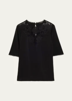 Kobi HalperinFrankie Lace-Inset Satin Back Crepe Blouse