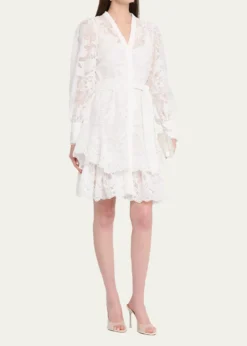 Kobi HalperinGillian Floral Lace Shirtdress