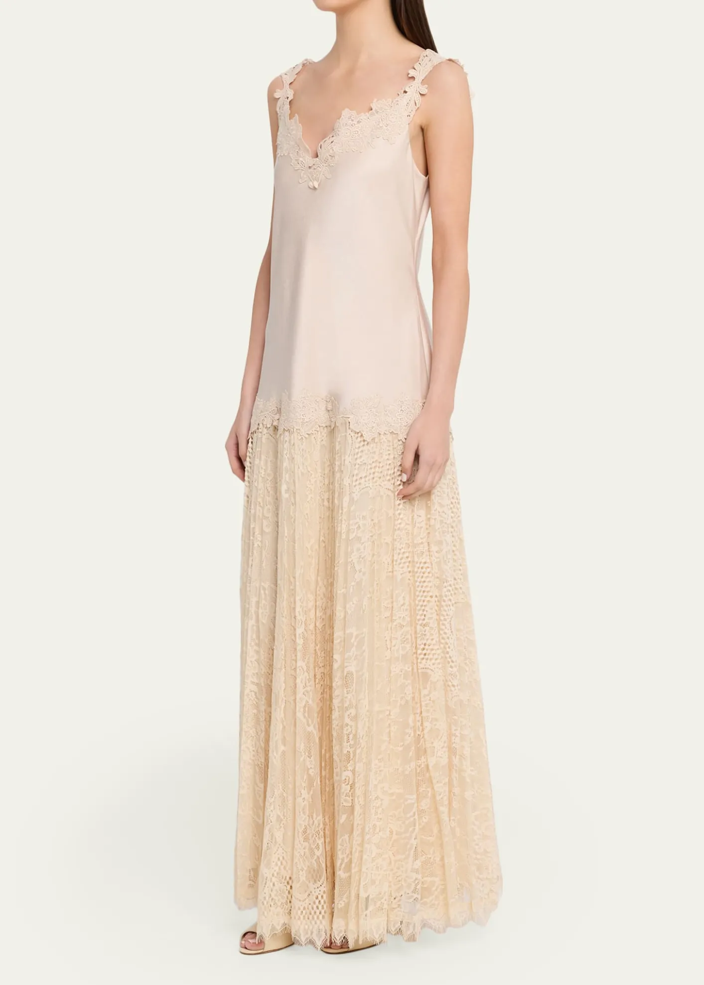 Kobi HalperinGrazia Sleeveless Mixed Media Maxi Dress